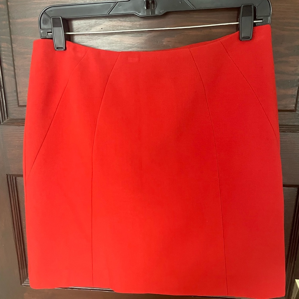 LOFT Vibrant Red Pencil Skirt